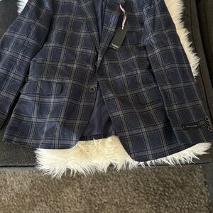 Tommy Hilfiger Dark Blue Checkered Blazer